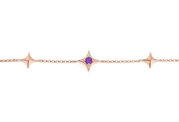 Stardust Birthstone Bracelet (Rose Gold)