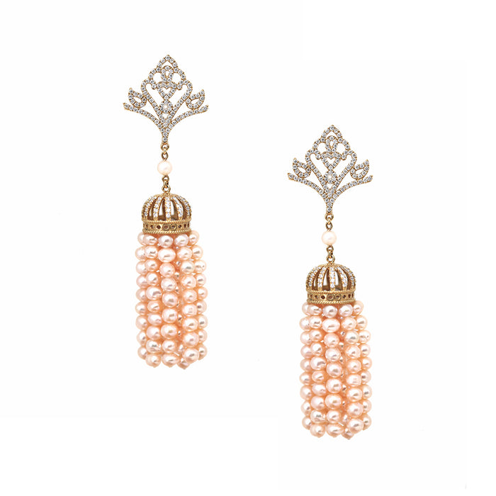 Pink Pearl Earrings