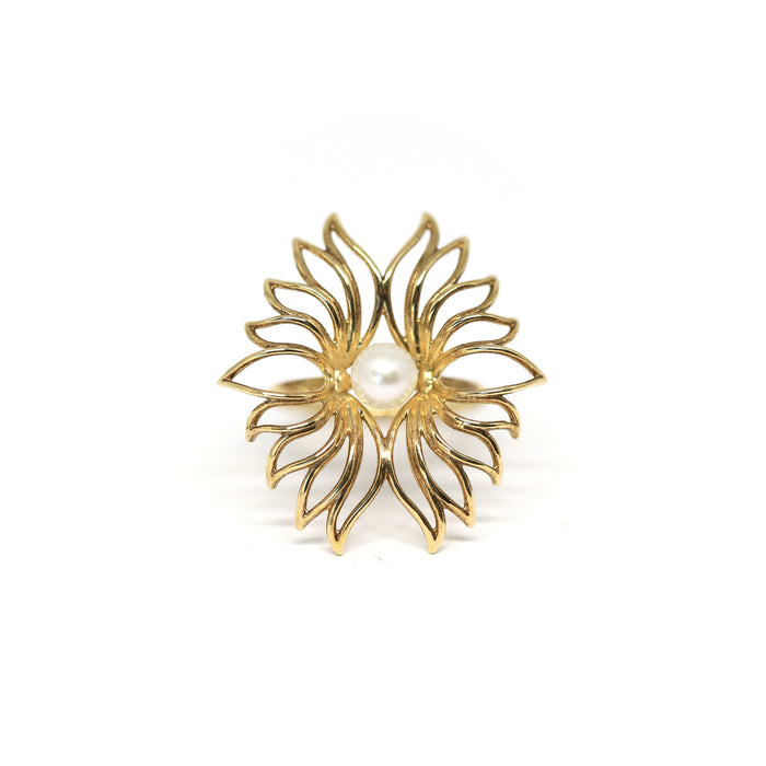 Lotus Pearl Ring