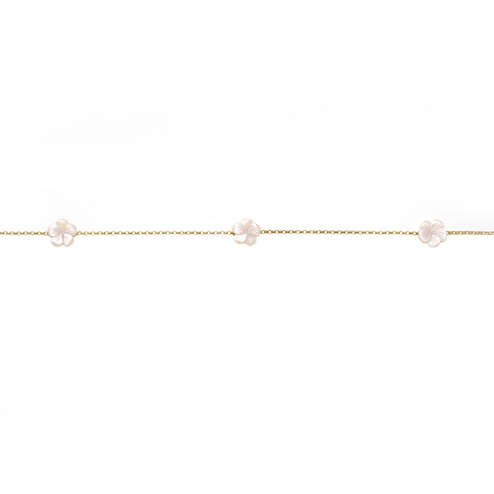 Pink Flowers Anklet