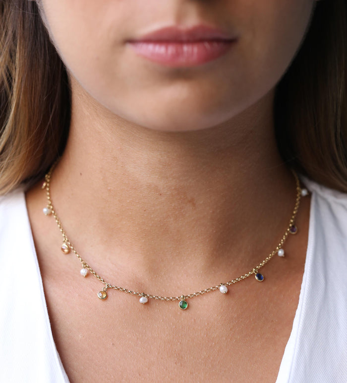 Rainbow Pearl Necklace