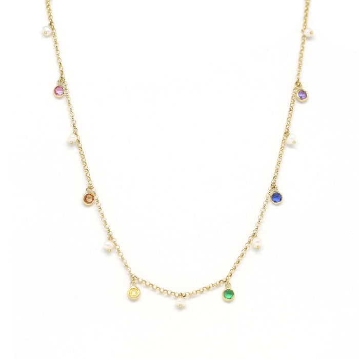 Rainbow Pearl Necklace