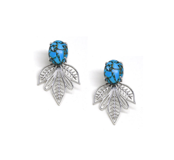 Turquoise Leaf Back