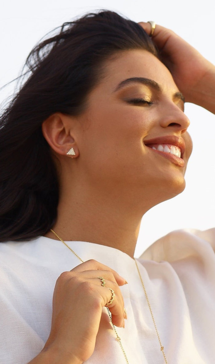 Triangular Diamond Studs
