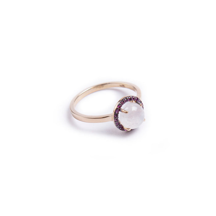 Rainbow Moonstone Ring