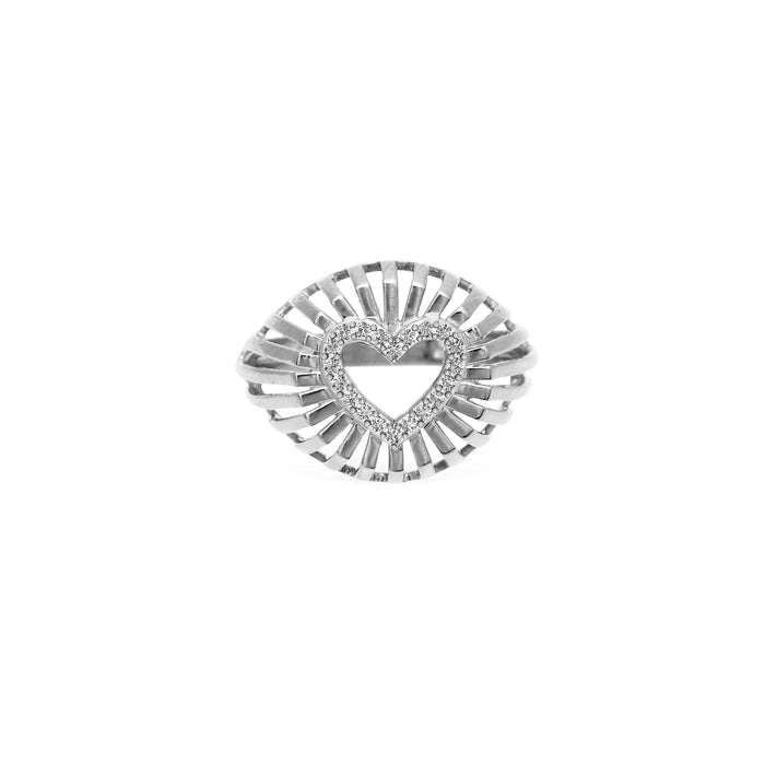 Starlit Love Diamond Signet Ring