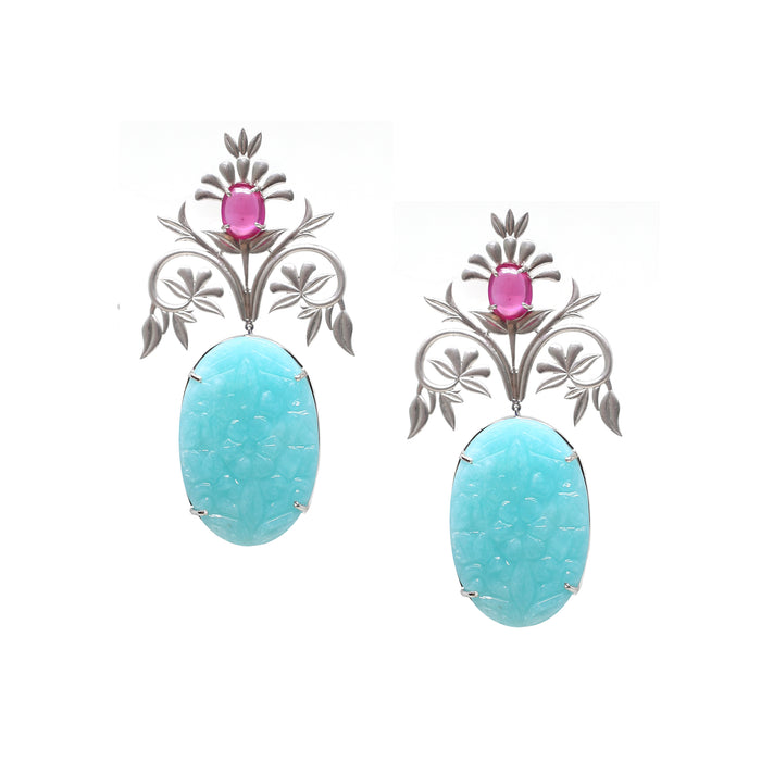 Turquoise Flora Earrings