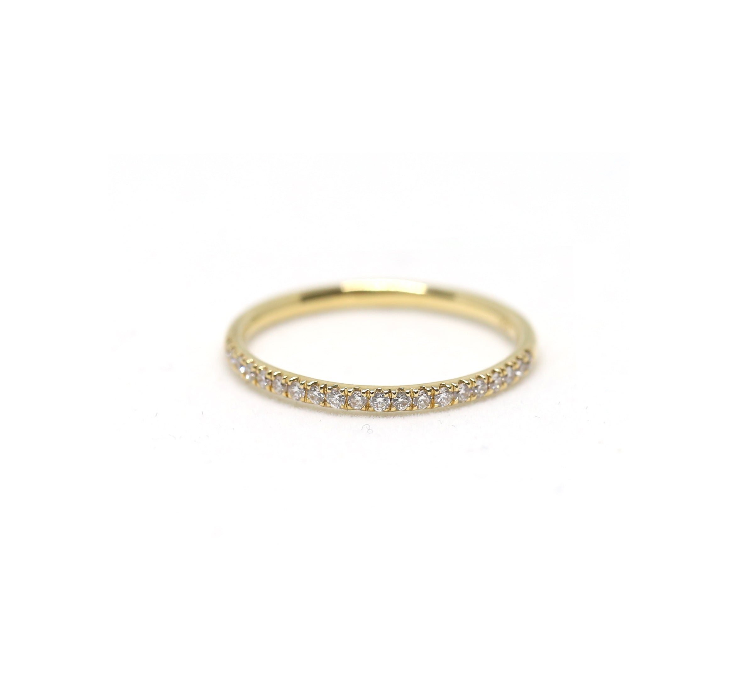 Diamond band ring yellow gold sale