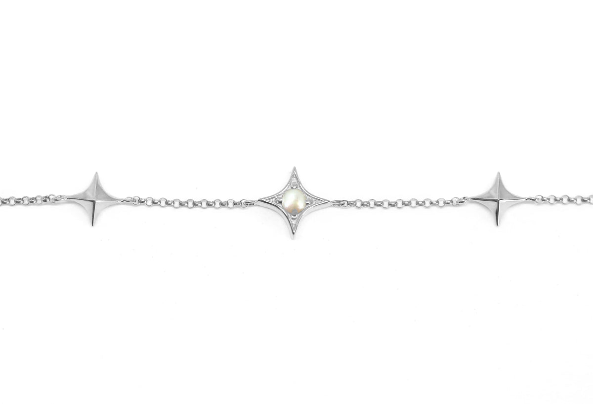 Stardust Birthstone Bracelet (White Gold)
