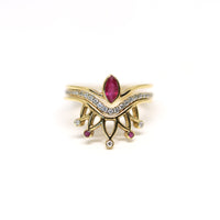 Ruby Queen Ring (Set of 3)