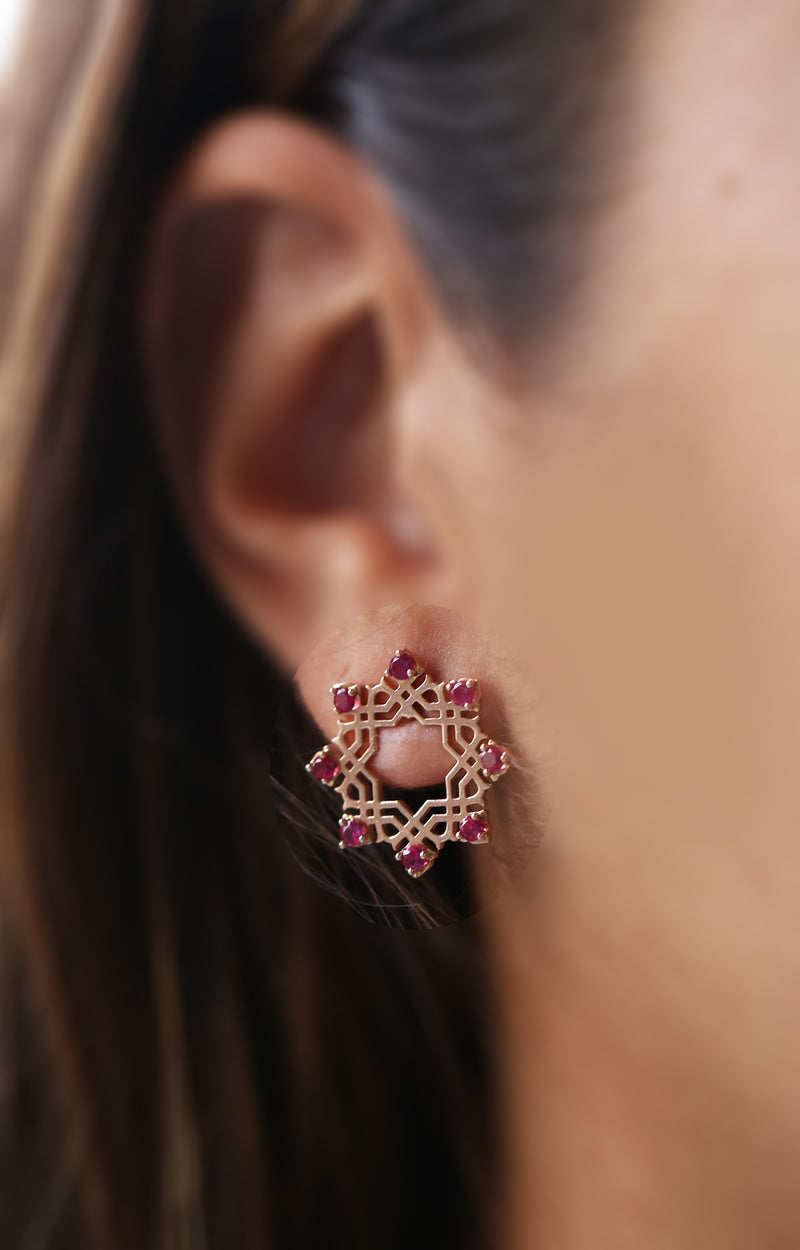 Star Arabesque Earrings (18k)